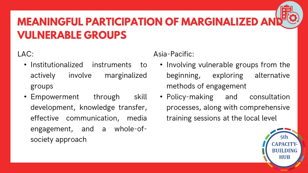 meaningful participation of marginalized