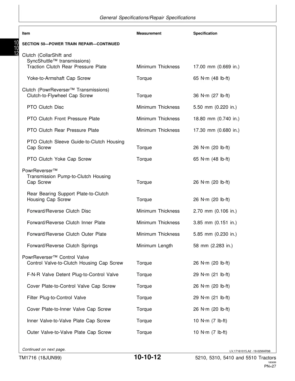 general specifications repair specifications 1