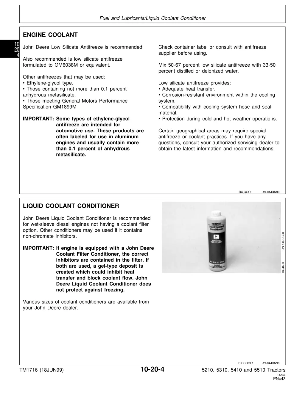 fuel and lubricants liquid coolant conditioner