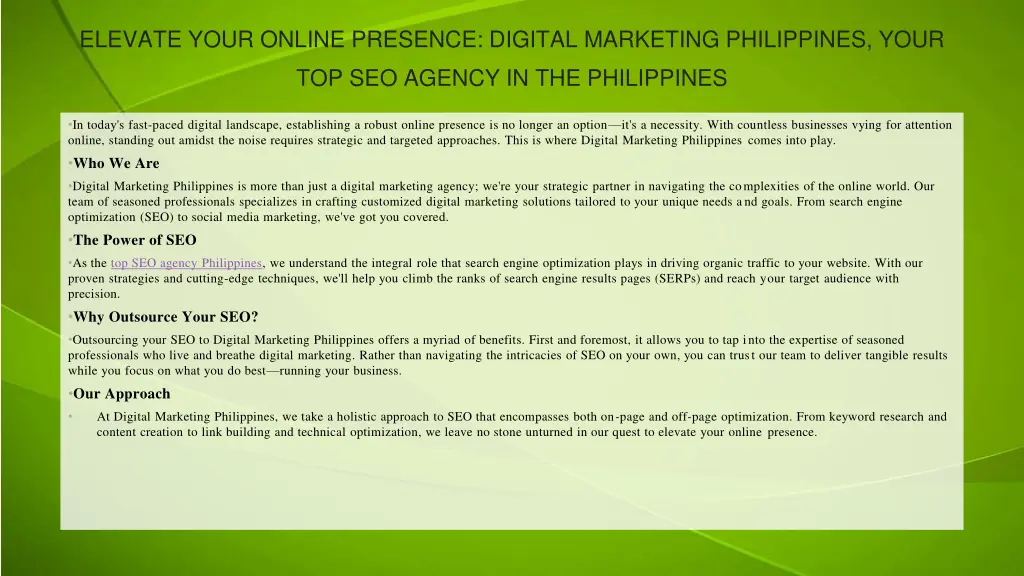 elevate your online presence digital marketing
