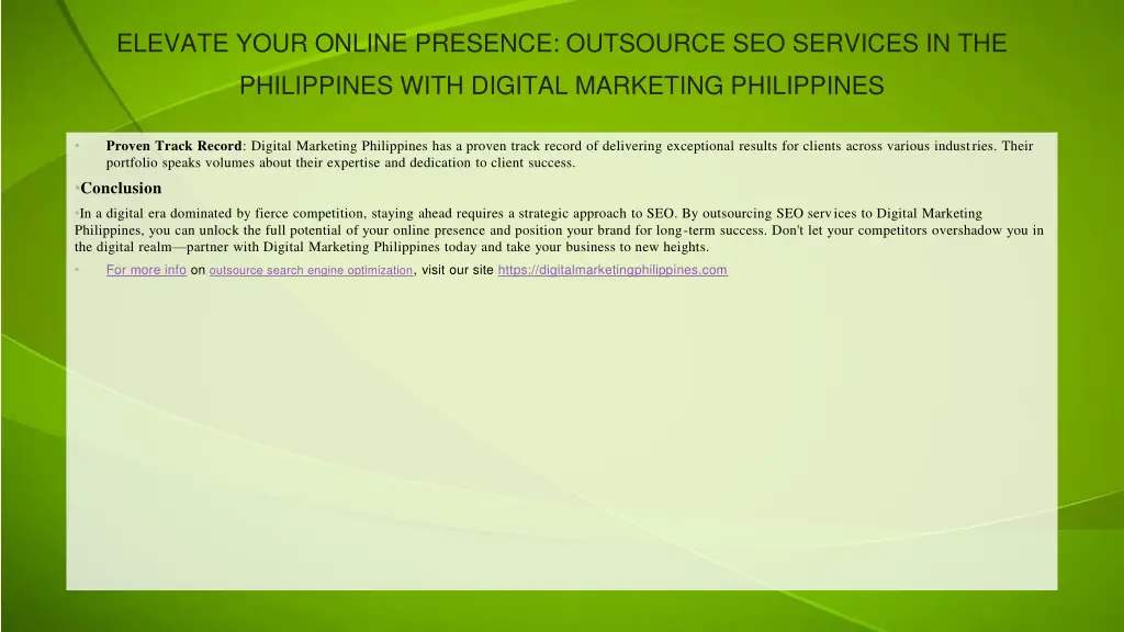 elevate your online presence outsource 1