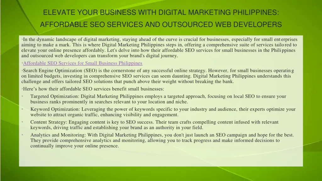 elevate your business with digital marketing