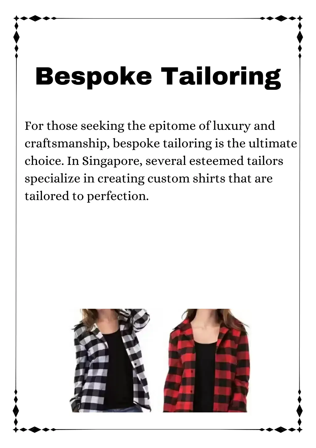 bespoke tailoring