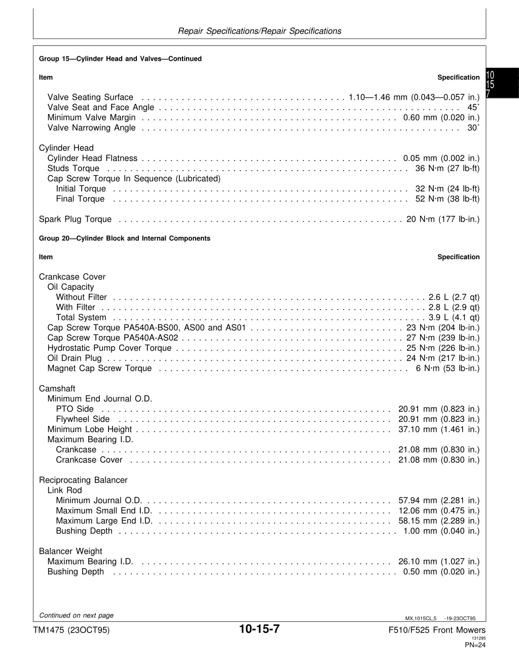 repair specifications repair specifications 5