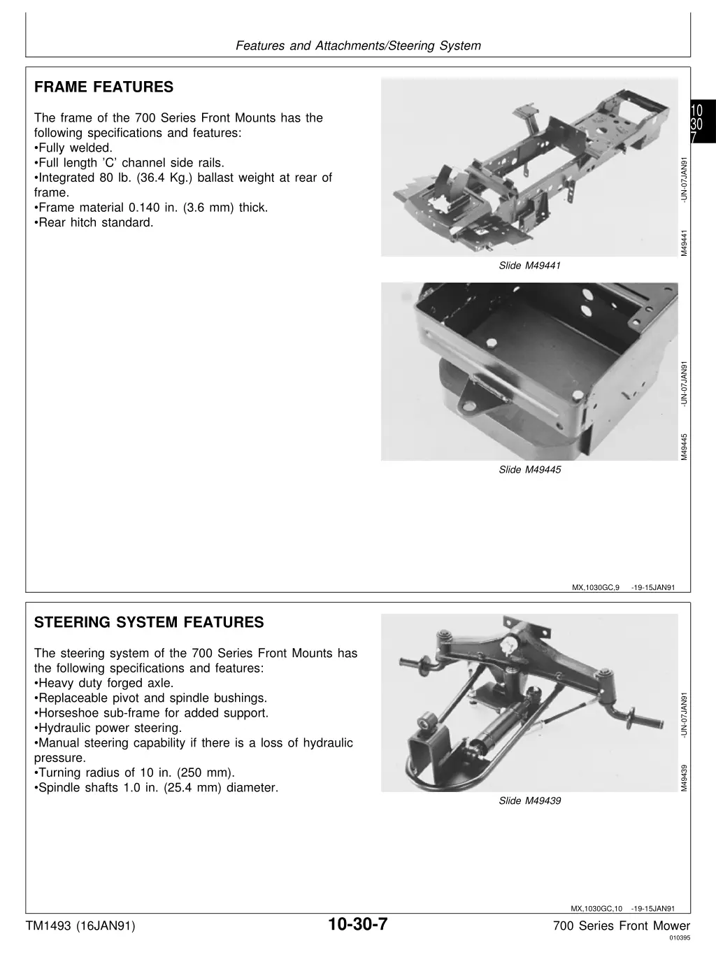 features and attachments steering system