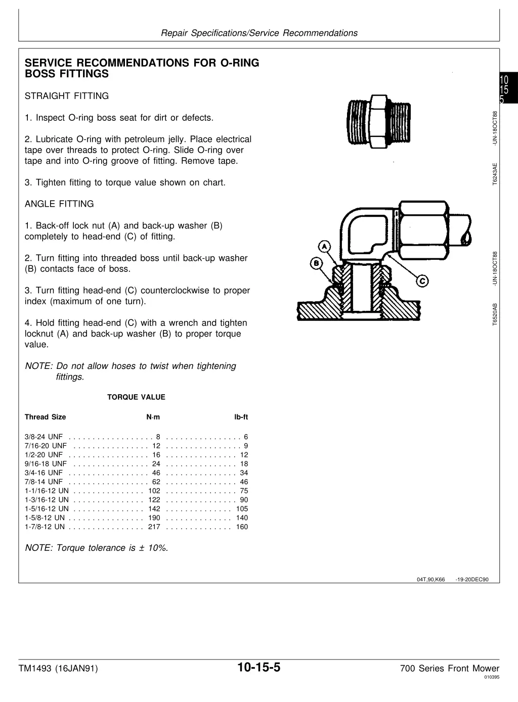 repair specifications service recommendations