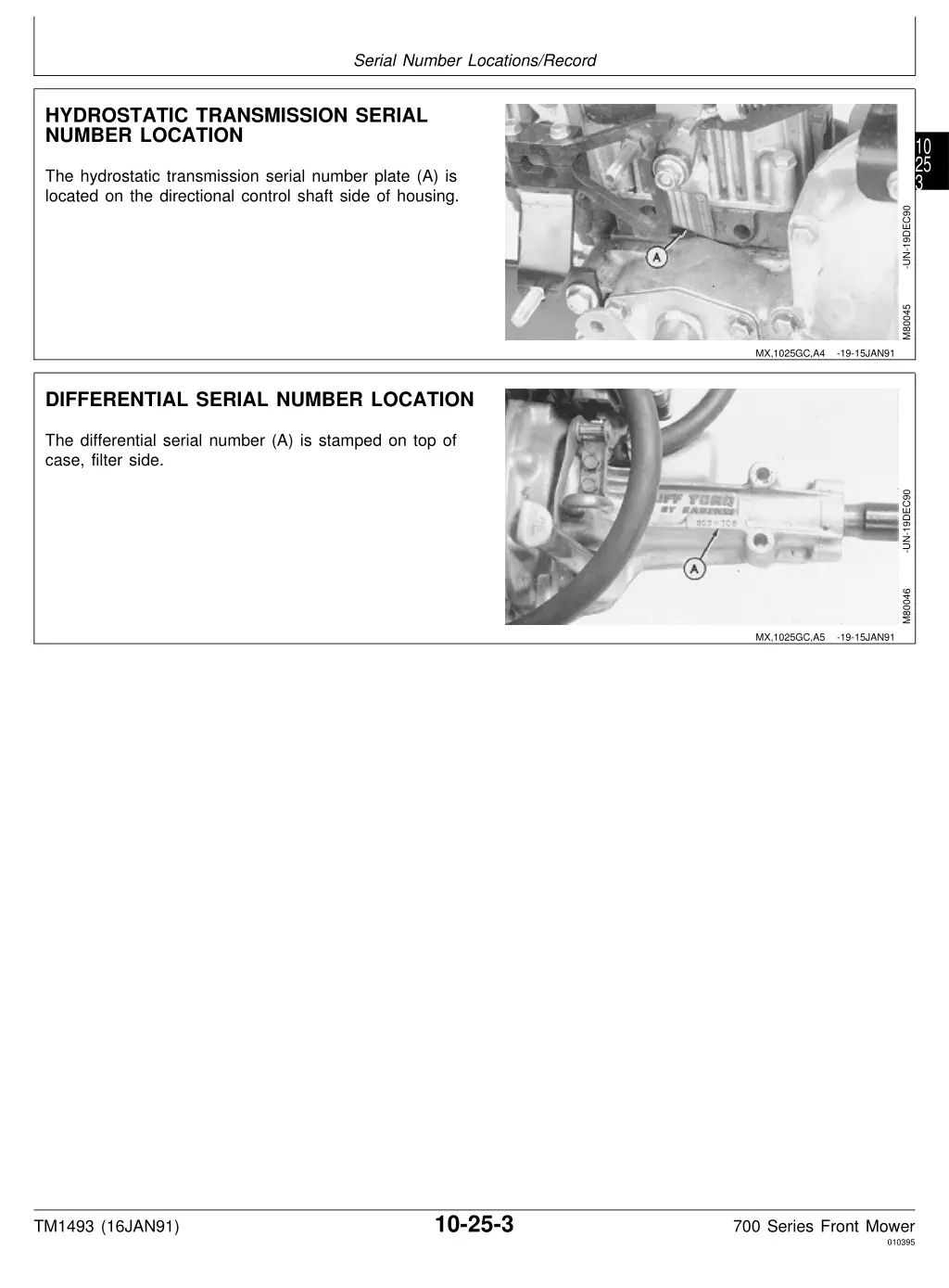 serial number locations record 1