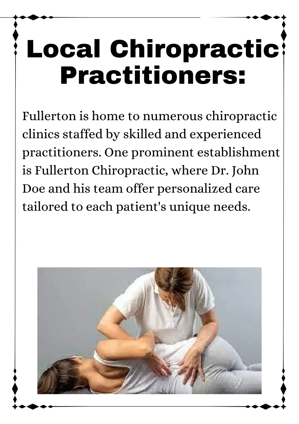 local chiropractic practitioners