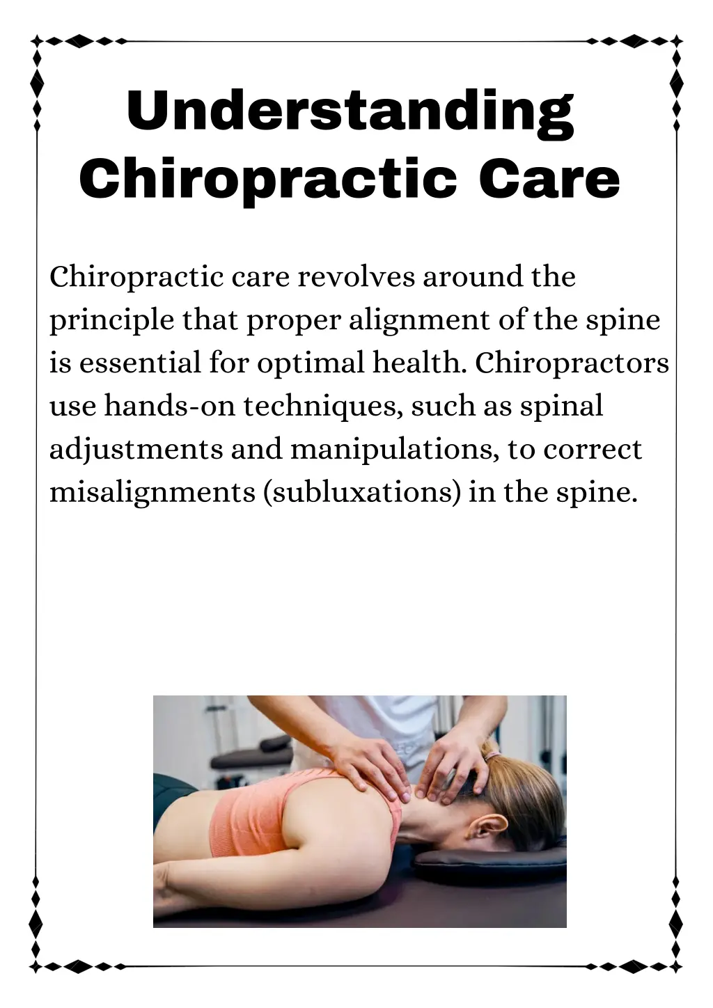 understanding chiropractic care