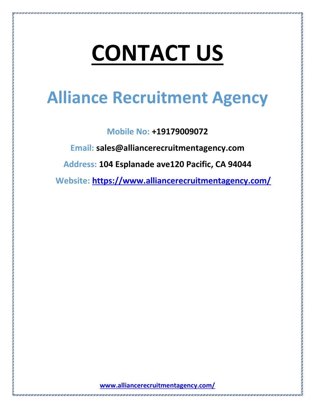 contact us