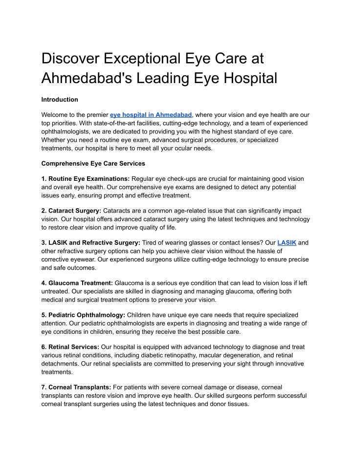 discover exceptional eye care at ahmedabad