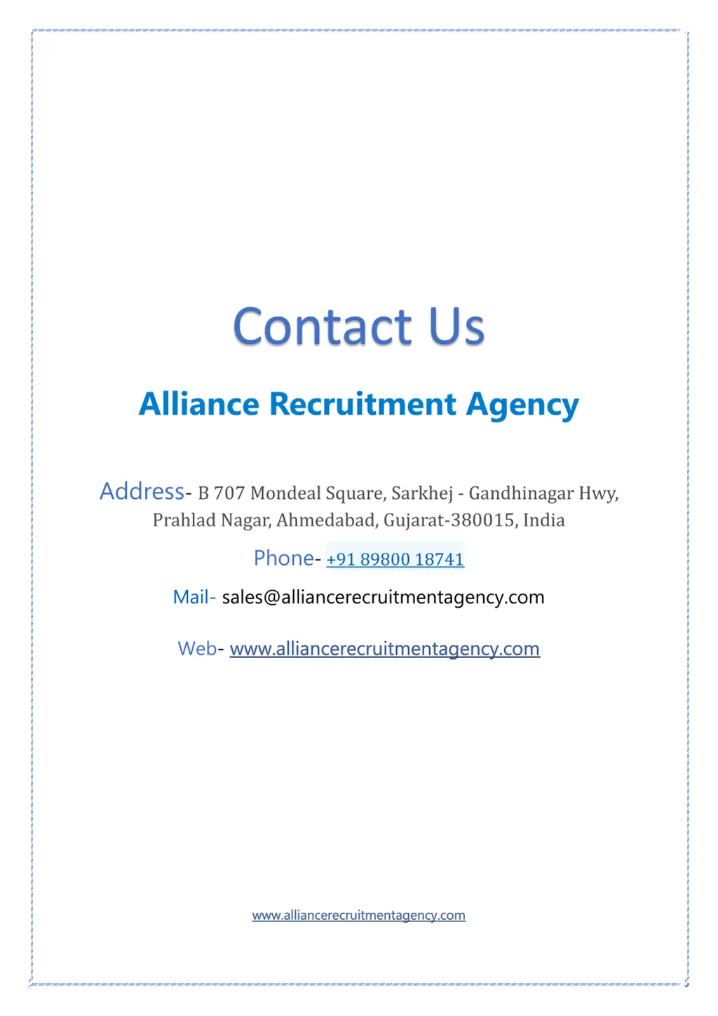 contact us