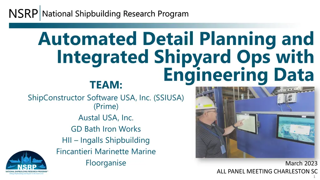 automated detail planning and integrated shipyard