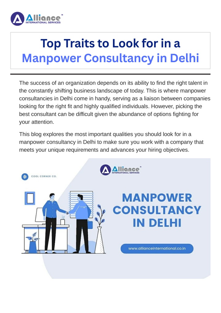 top traits to look for in a manpower consultancy