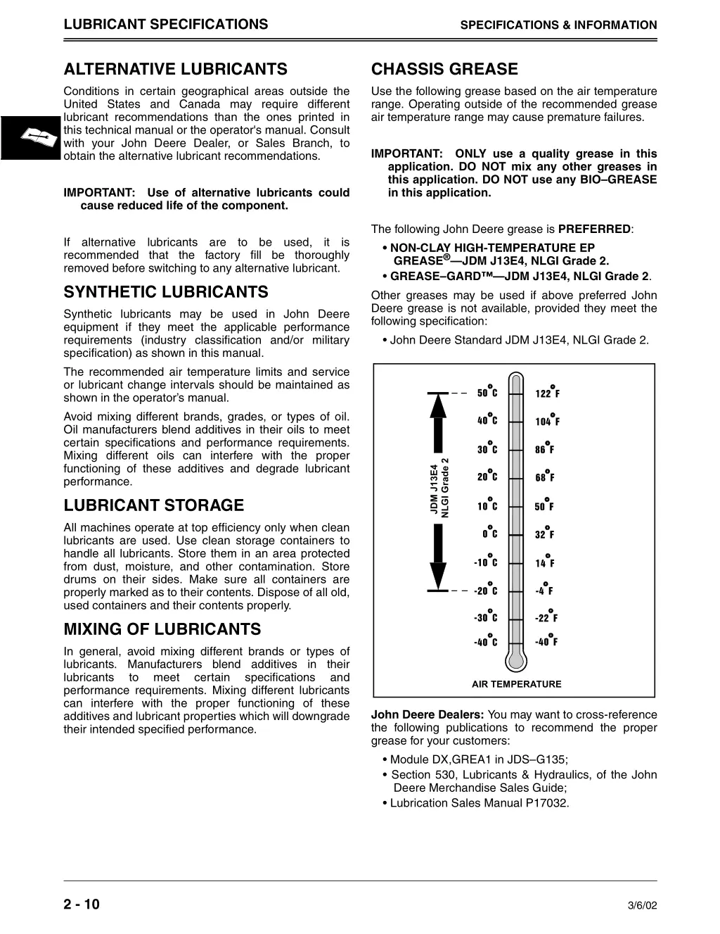 lubricant specifications 1