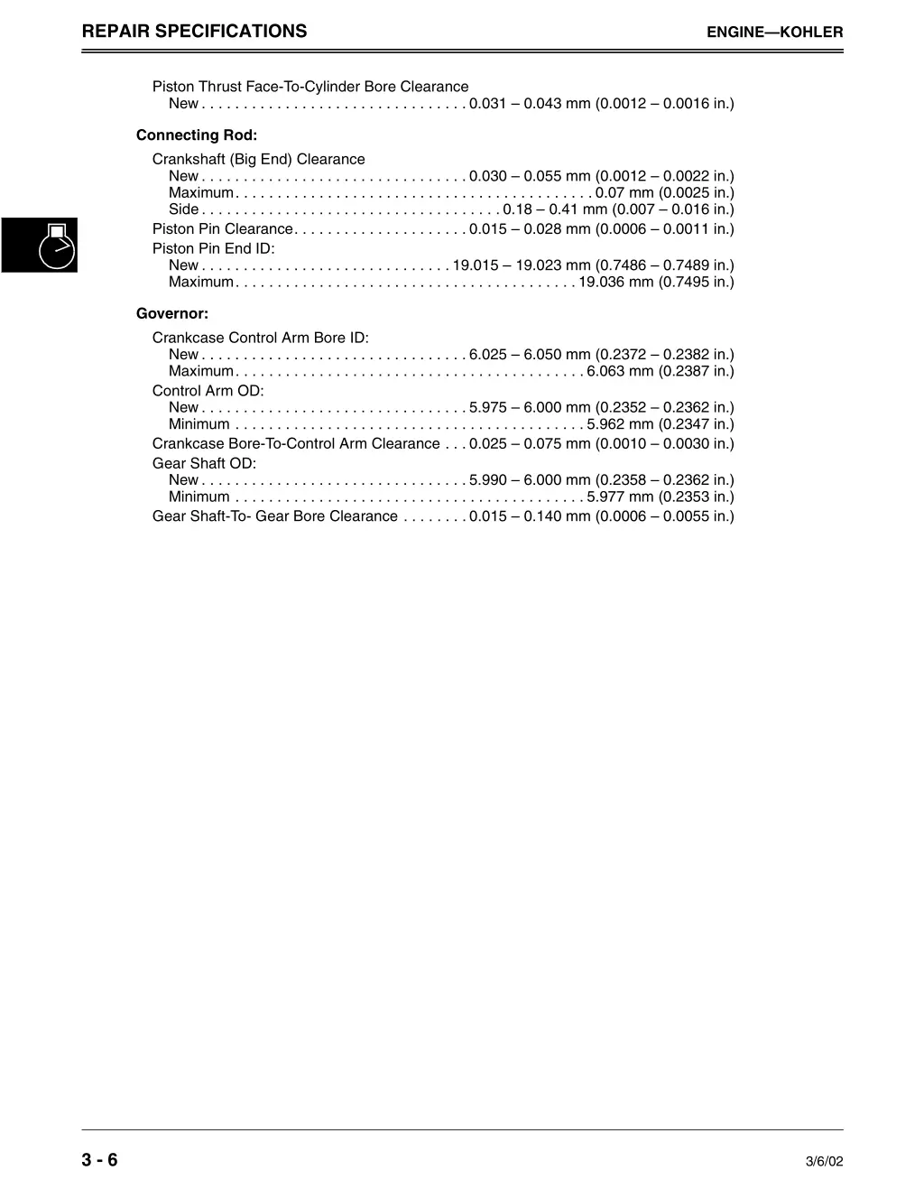 repair specifications 2