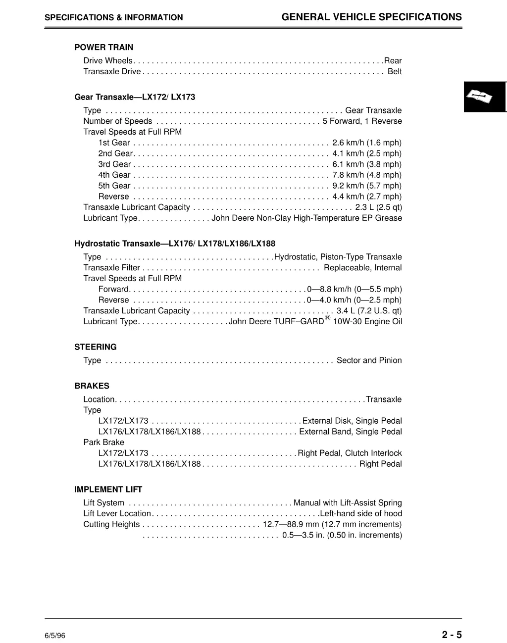 general vehicle specifications 3