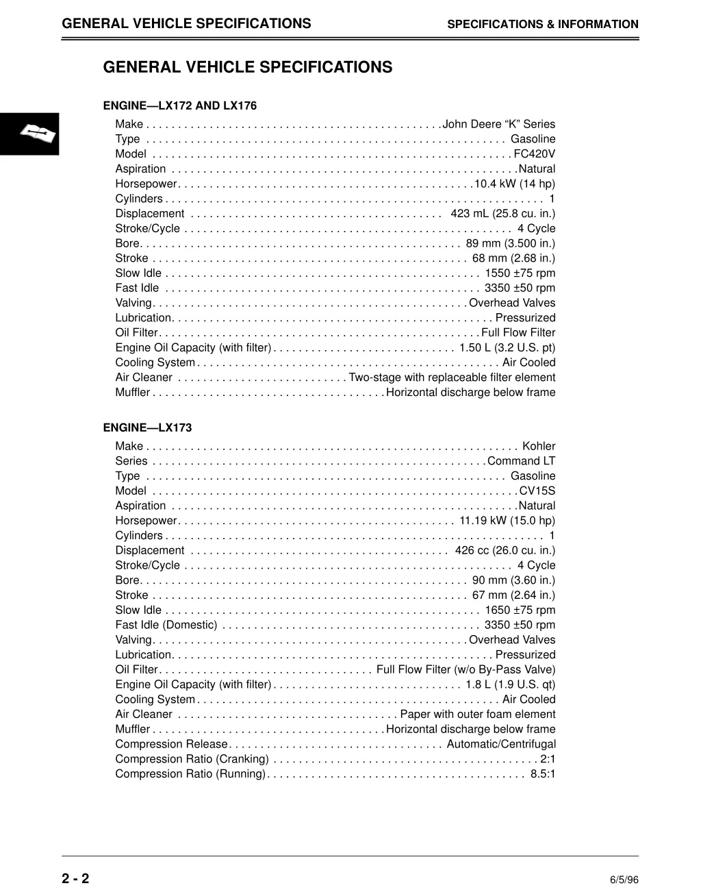 general vehicle specifications