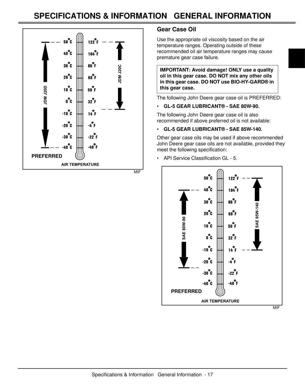 specifications information general information 3