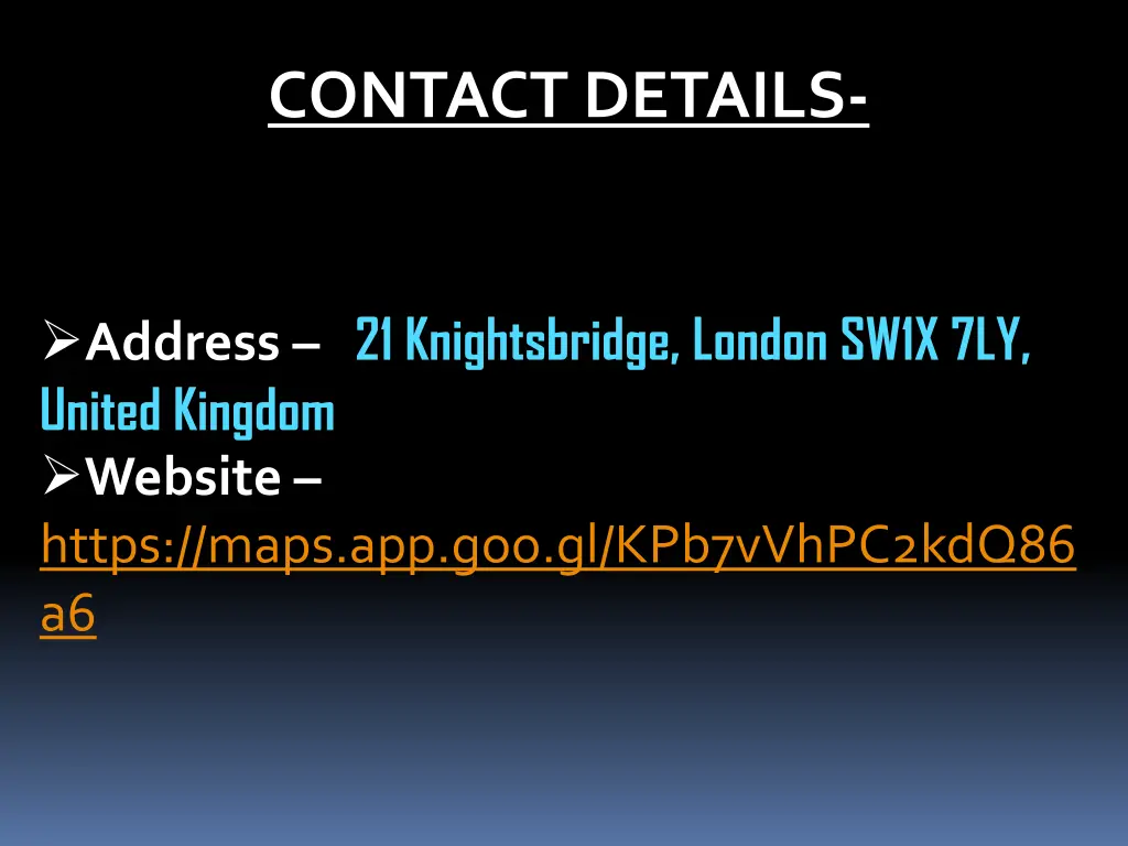 contact details