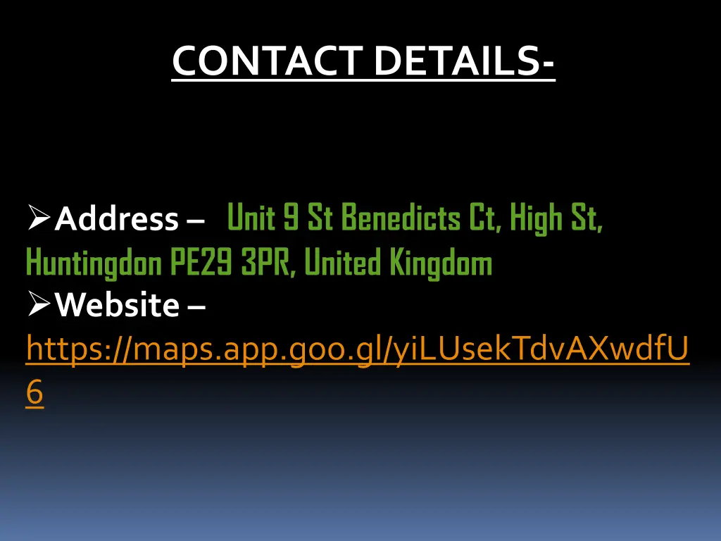 contact details