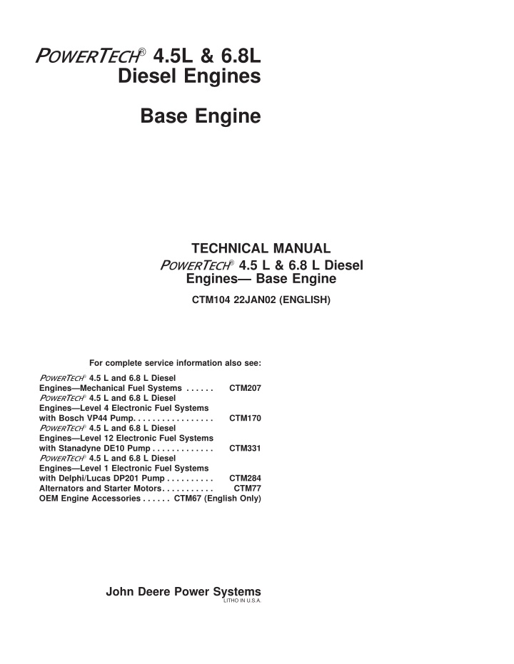 p ower t ech 4 5l 6 8l diesel engines