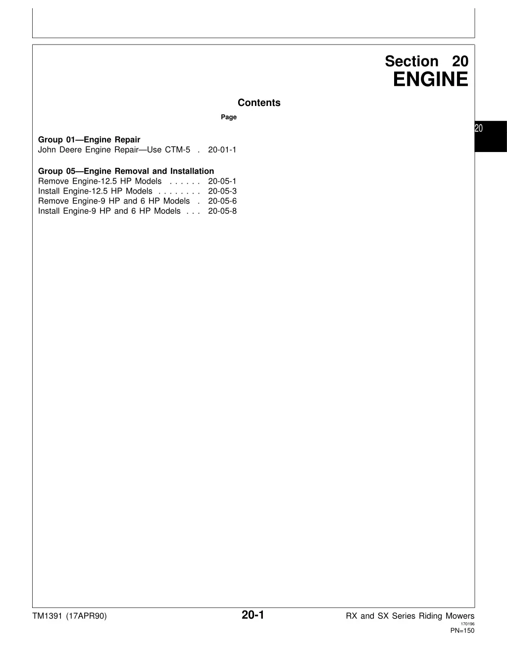 section 20 engine