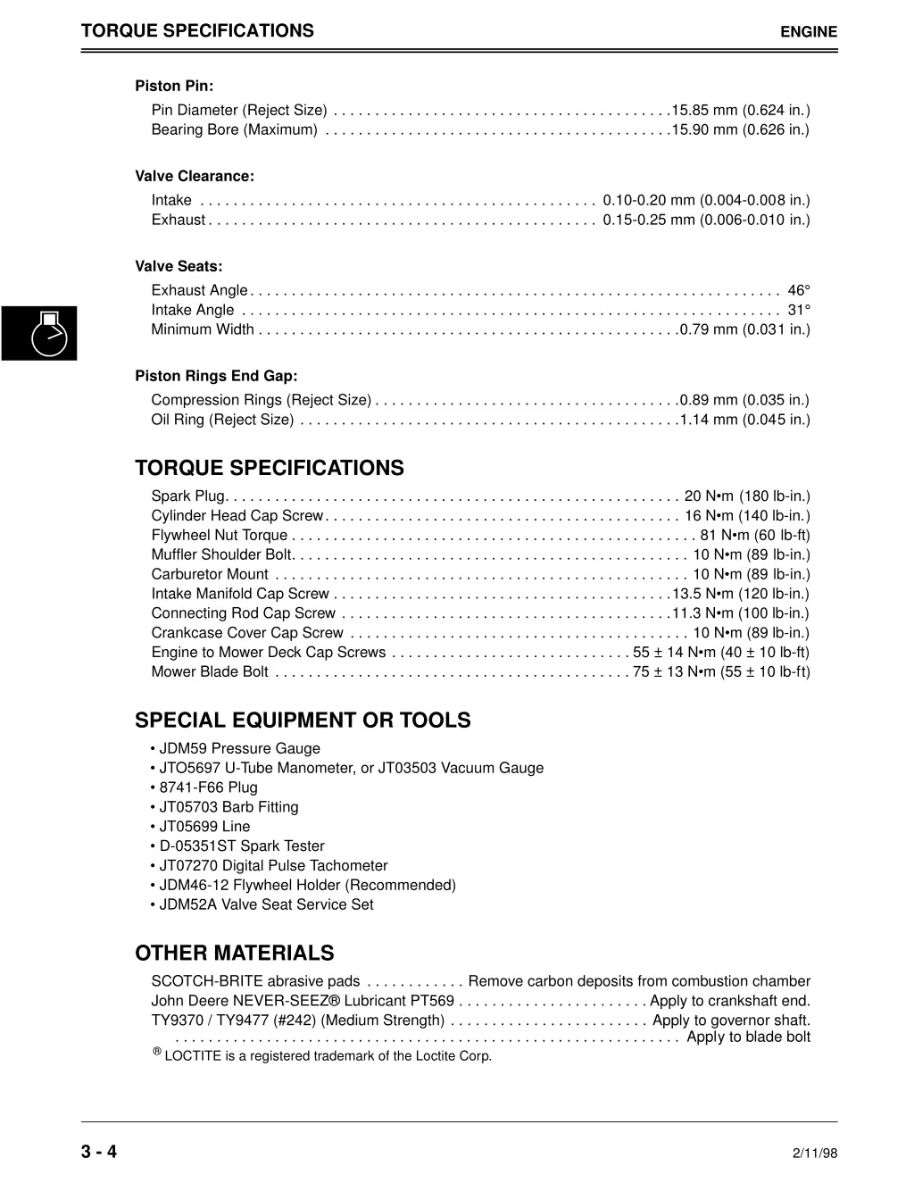 torque specifications