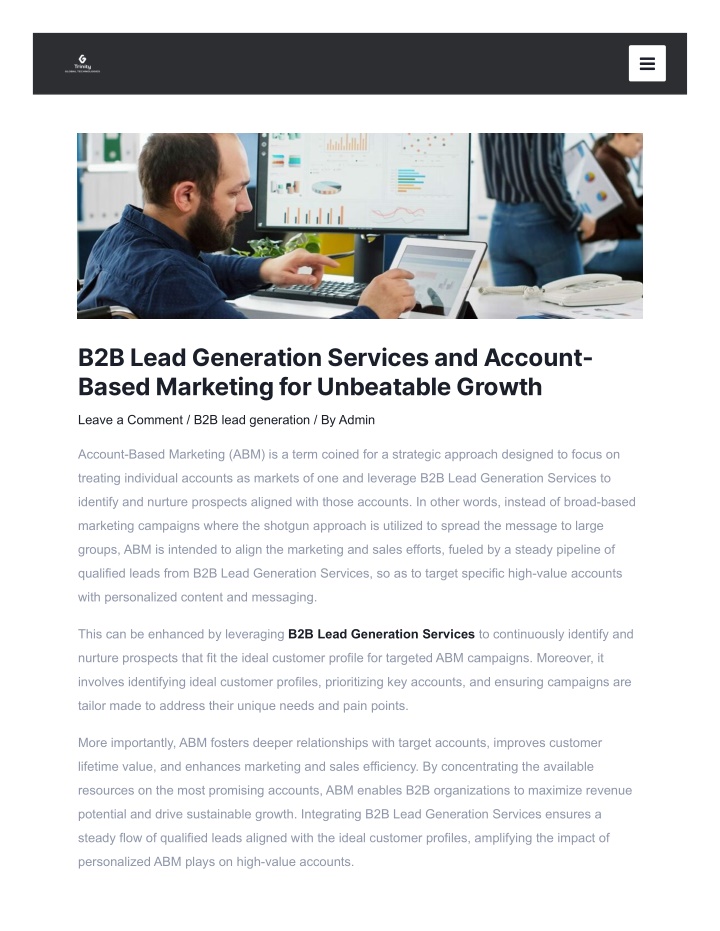 b2b lead generation services and account based