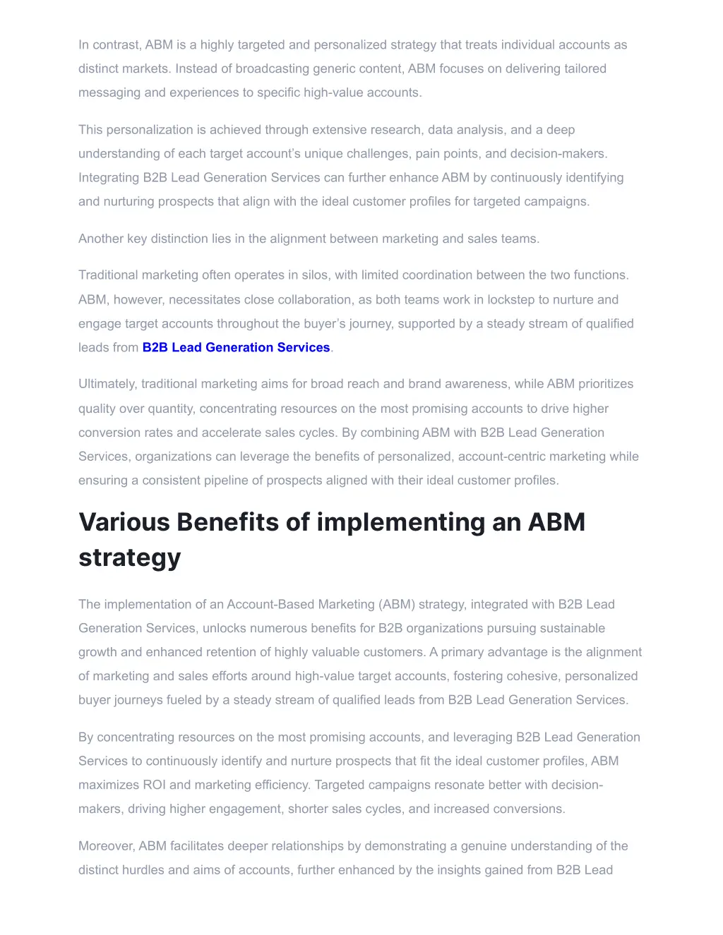 in contrast abm is a highly targeted