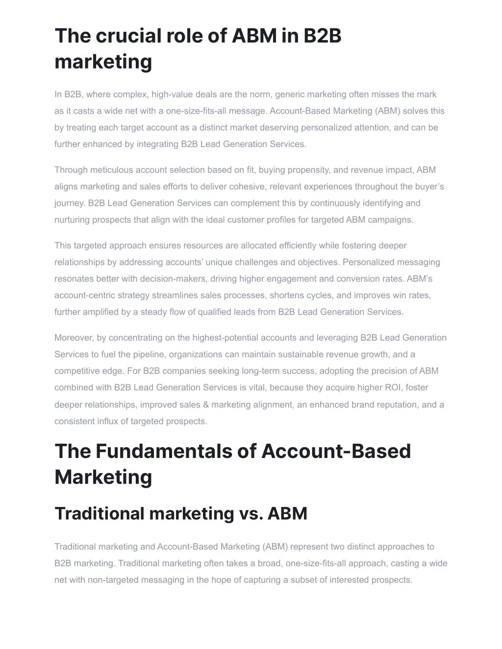 the crucial role of abm in b2b marketing