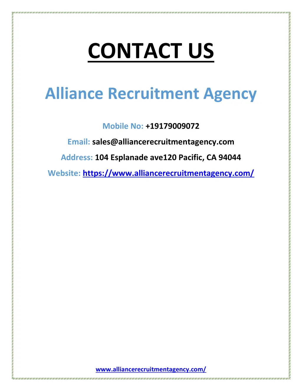 contact us