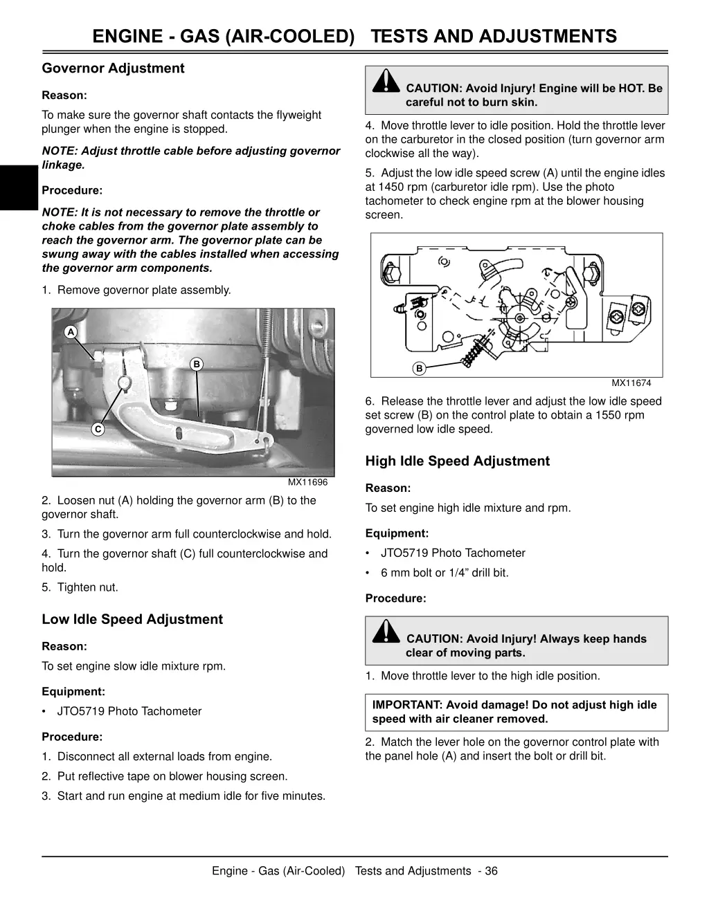 engine gas air cooled tests and adjustments 1