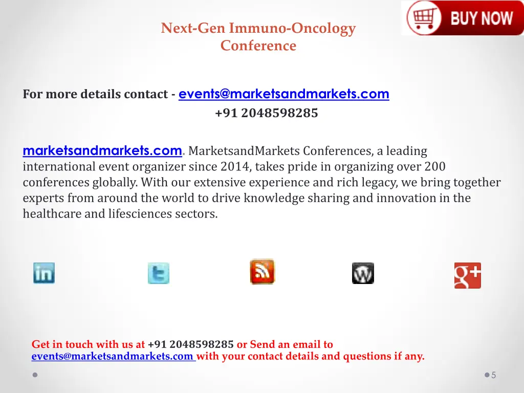 next gen immuno oncology conference