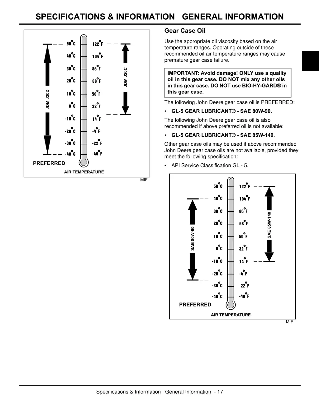 specifications information general information 3