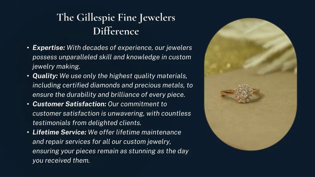 the gillespie fine jewelers difference