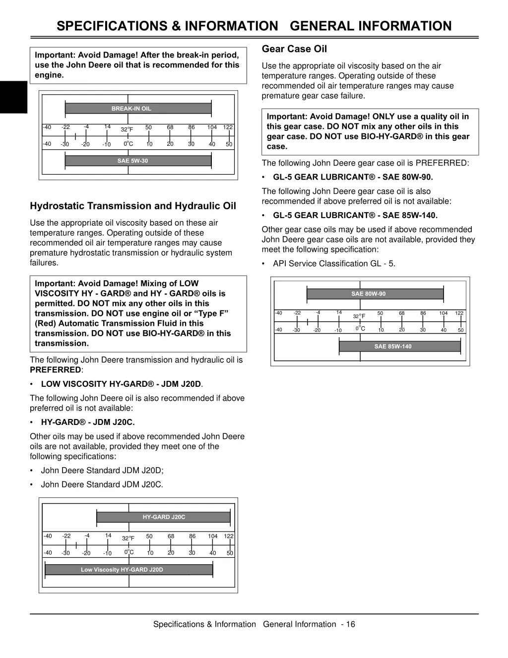 specifications information general information 2