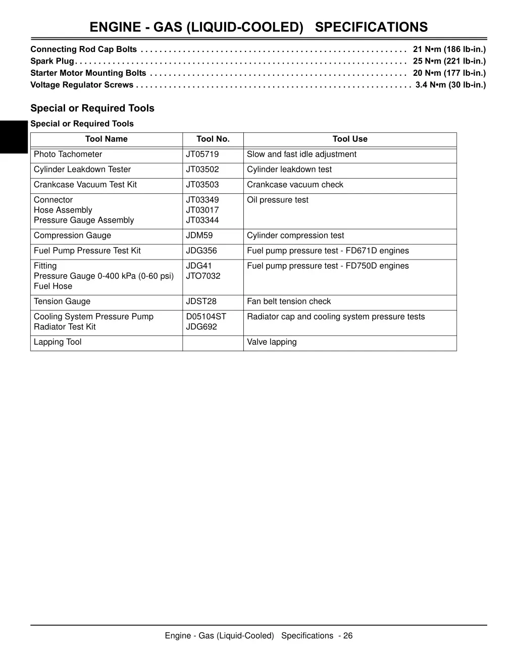 engine gas liquid cooled specifications 3