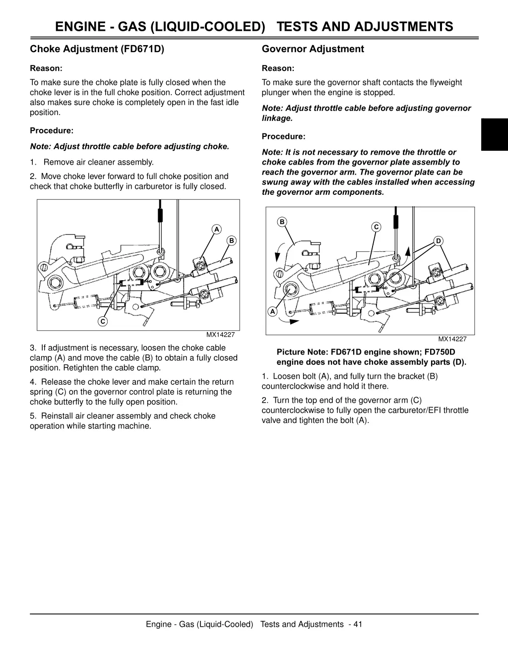 engine gas liquid cooled tests and adjustments 1