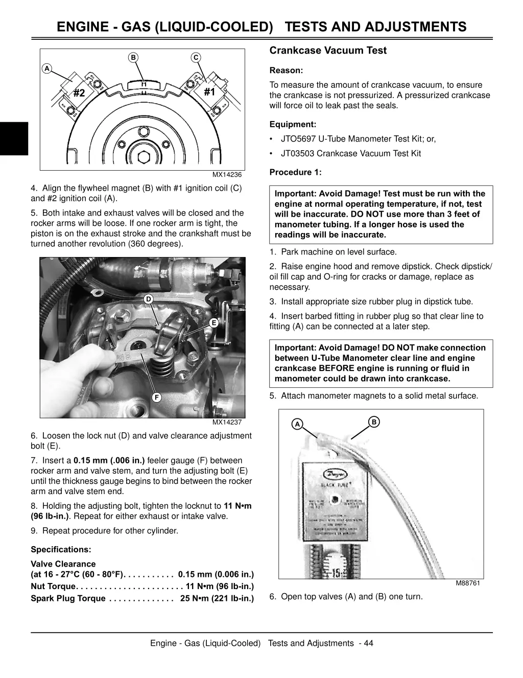 engine gas liquid cooled tests and adjustments 4