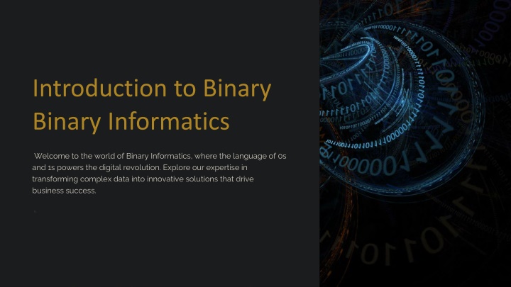 introduction to binary binary informatics