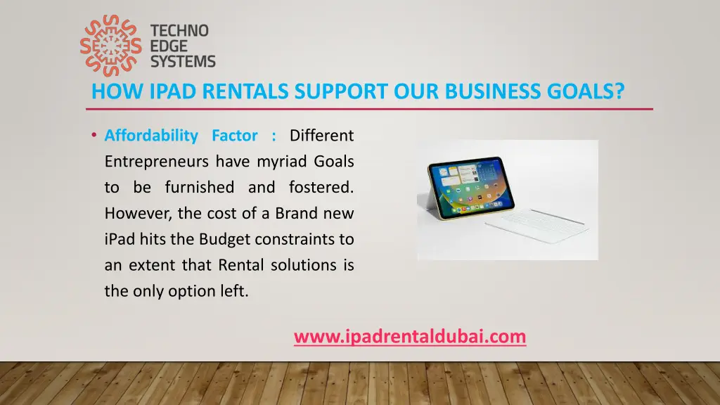 how ipad rentals support our business goals