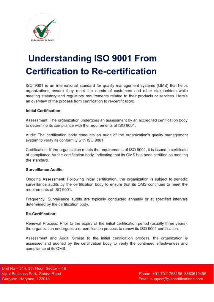understanding iso 9001 from certification