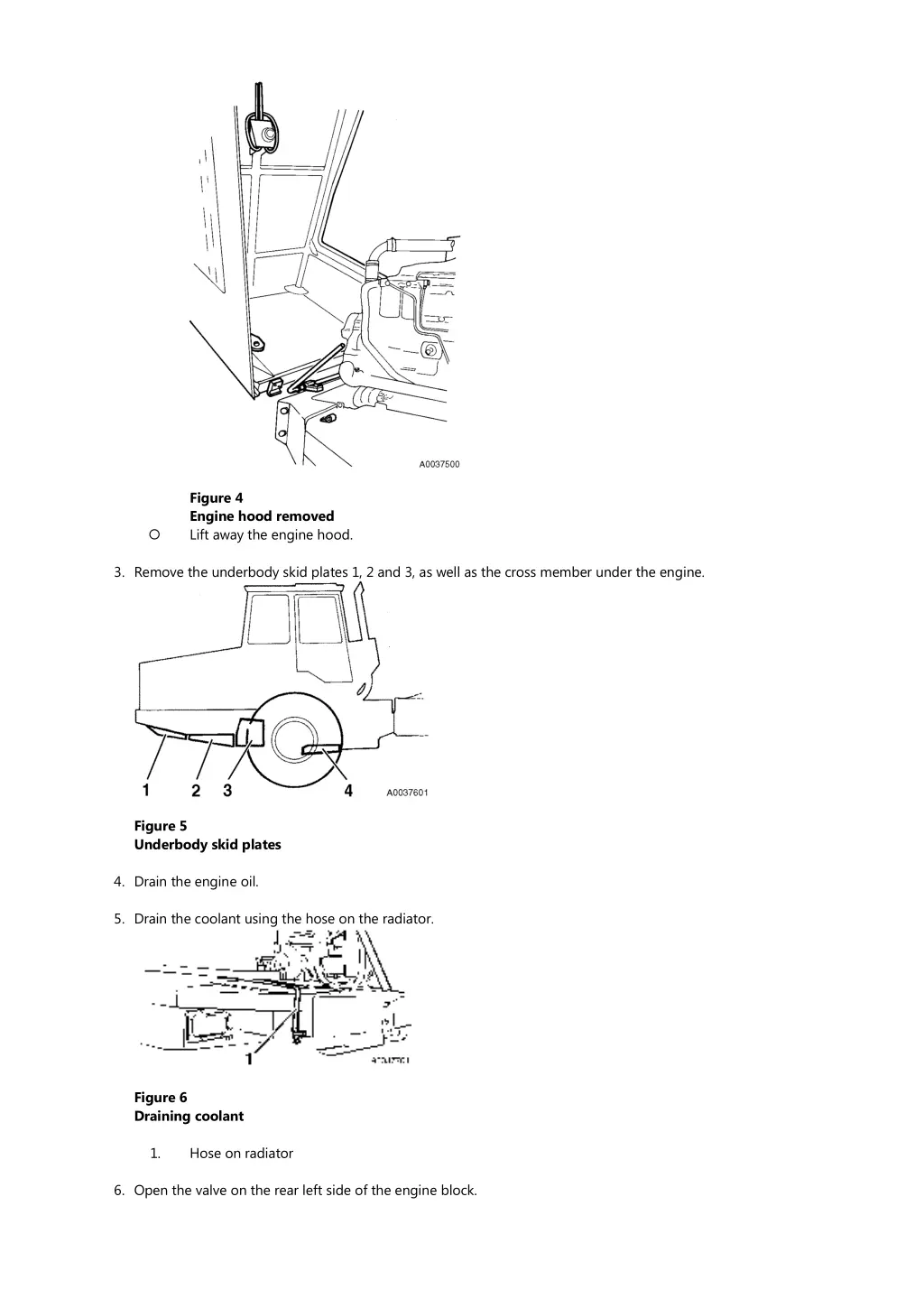 figure 4 engine hood removed lift away the engine