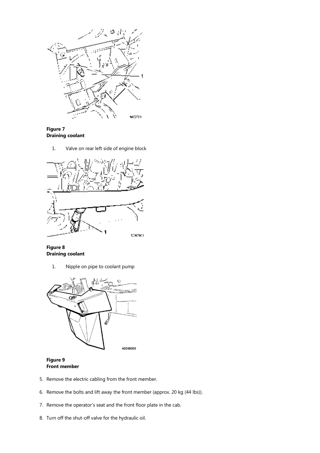 figure 7 draining coolant