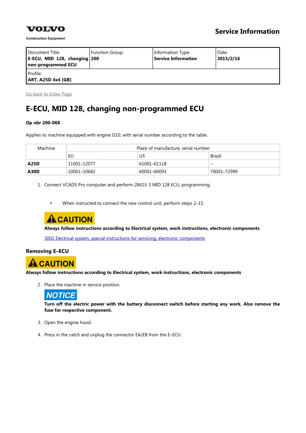 service information 6