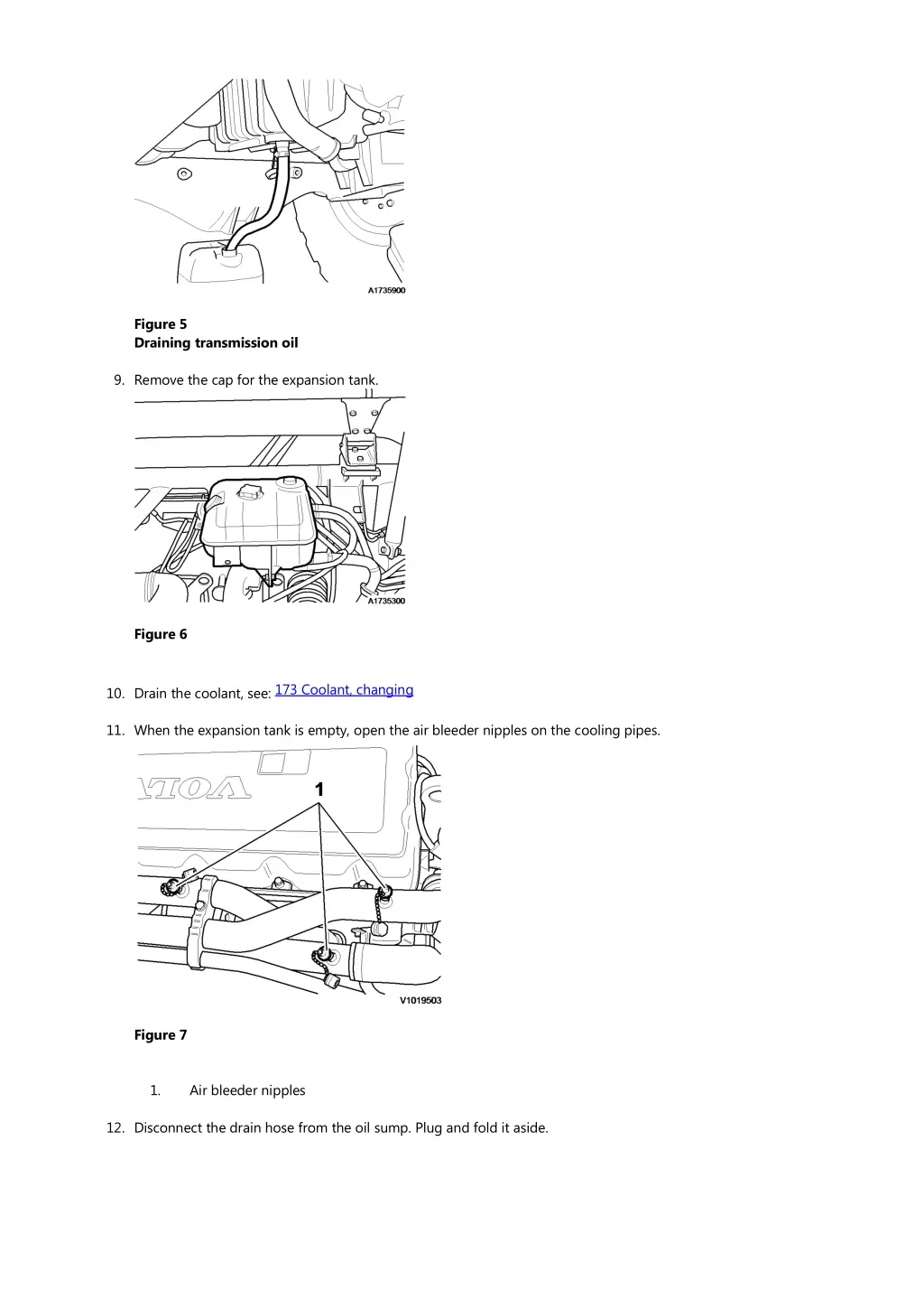 figure 5 draining transmission oil