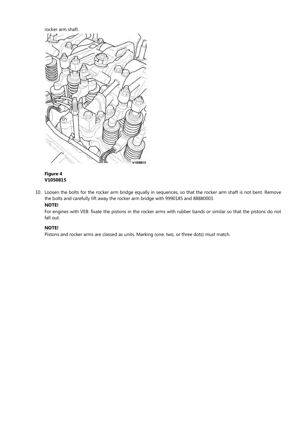 rocker arm shaft