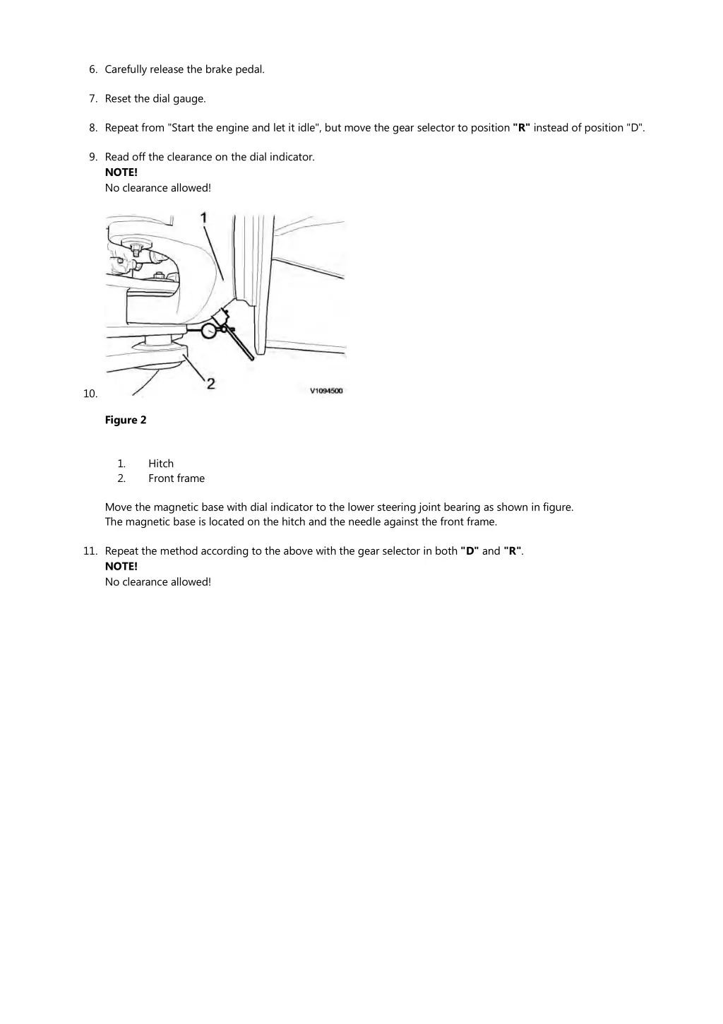 6 carefully release the brake pedal