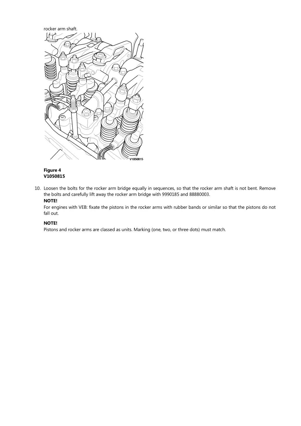 rocker arm shaft